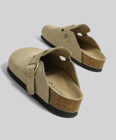 Neue beige einfache vielseitige faule Baotou Slide Sandalen